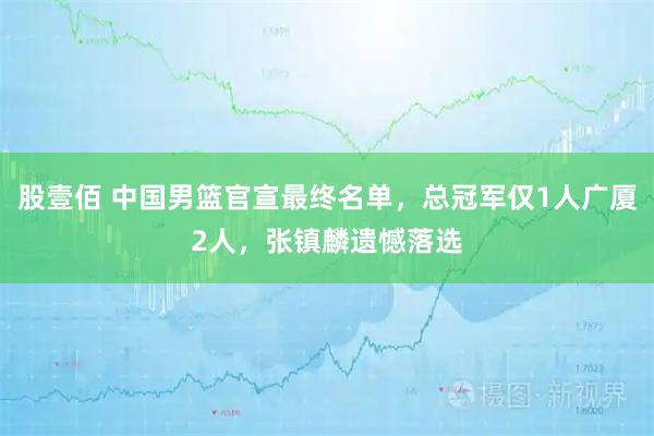 股壹佰 中国男篮官宣最终名单，总冠军仅1人广厦2人，张镇麟遗憾落选