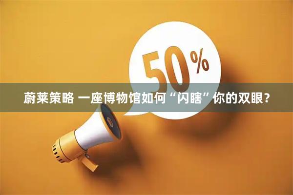 蔚莱策略 一座博物馆如何“闪瞎”你的双眼？