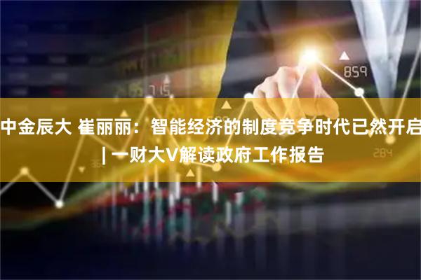 中金辰大 崔丽丽：智能经济的制度竞争时代已然开启 | 一财大V解读政府工作报告